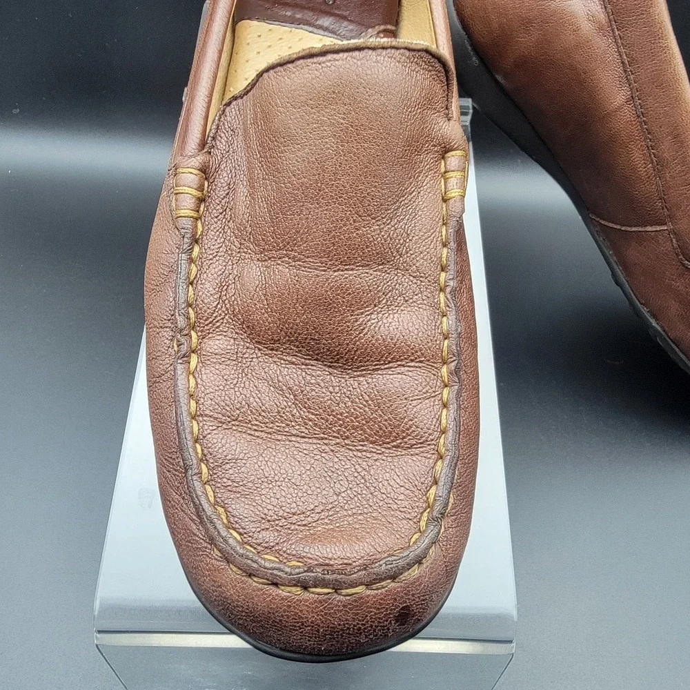 Born Loafers Driving Casual Shoes Slip On Mens Size 6M Brown‎ Leather W6238